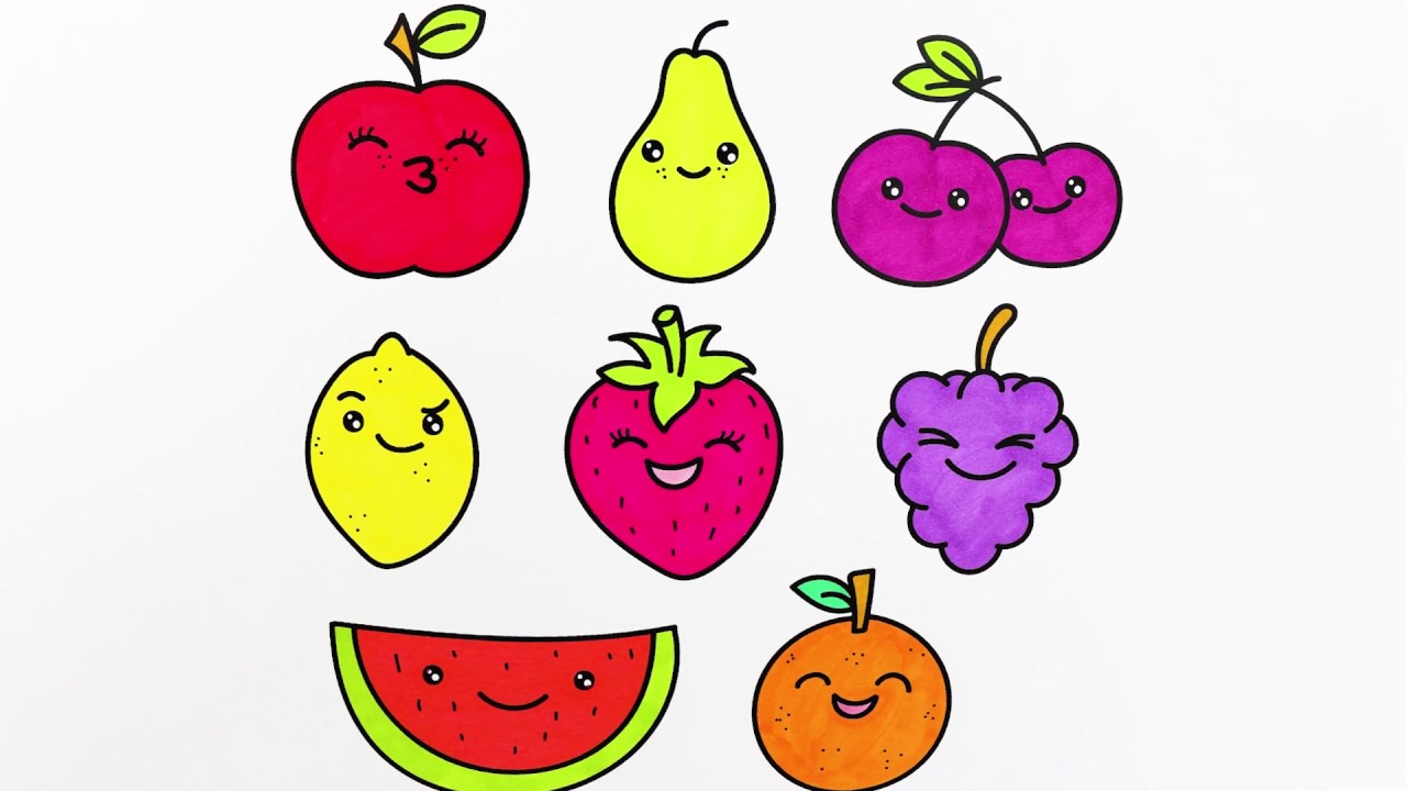 Tranh tô màu các loại rau củ quả đáng yêu nhất | Trường Mầm non Hoàng Anh-  Quận Bình Tân
